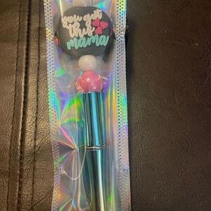 Inspirational Pen with Pink and Blue Accents